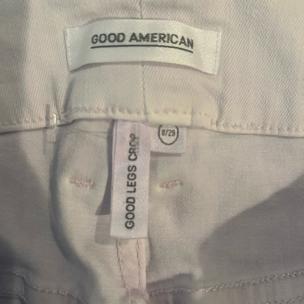 Good American Good Legs Crop Lavender High-Waisted Jeans - Picture 4 of 5